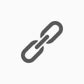 Chain icon, shackle, manacle, link Royalty Free Stock Photo