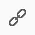 Chain icon, shackle, manacle, link, carcanet Royalty Free Stock Photo