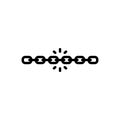 Black line icon for Chain, link and connect Royalty Free Stock Photo