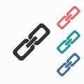 Chain icon, shackle, manacle, link Royalty Free Stock Photo