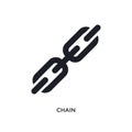 chain isolated icon. simple element illustration from general-1 concept icons. chain editable logo sign symbol design on white Royalty Free Stock Photo