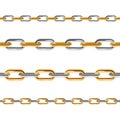 Chain Line Set. Vector Royalty Free Stock Photo