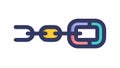 Chain Link with Bold Gradient Shape, Modern Connection, vector design Generative AI Royalty Free Stock Photo