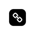 Chain link button icon vector. Hyperlink symbol