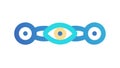 Chain Link with Eye Icon, Surveillance & Secure Connection, vector design Generative AI Royalty Free Stock Photo