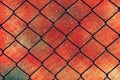 Chain link fence as grunge background Royalty Free Stock Photo