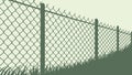 Chain Link Fence Boundary. Security and Enclosure Barrier, vector design Generative AI Royalty Free Stock Photo