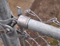 Chain link fence closeup. Royalty Free Stock Photo