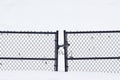 Chain link fence gate