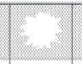 Chain Link Fence Hole Royalty Free Stock Photo