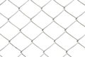Chain link fence isolated on white background Royalty Free Stock Photo