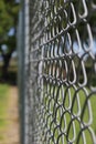 Chain Link Fence Perspective Royalty Free Stock Photo