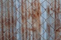 Chain link fence,Rusty wire fence Royalty Free Stock Photo