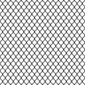 Chain link fence seamless pattern, black silhouette on white