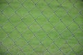 Chain link fence selective focus.