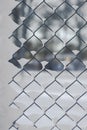 Chain link fence with snow Royalty Free Stock Photo