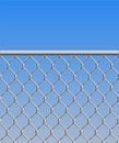 chain link fence wire mesh steel metal isolated on transparent background. Art design gate made. Prison barrier, secured Royalty Free Stock Photo