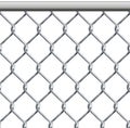 chain link fence wire mesh steel metal isolated on transparent background. Art design gate made. Prison barrier, secured Royalty Free Stock Photo