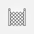 Chain Link Fencing vector concept icon in thin line style