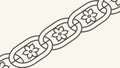 Chain Link with Floral Accents, Decorative Metal, Elegant Pattern, vector design Generative AI Royalty Free Stock Photo