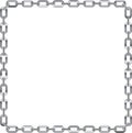 Chain link frame on white background Royalty Free Stock Photo
