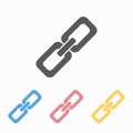 Chain, link icon, shackle, manacle Royalty Free Stock Photo