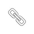 Chain link icon hand drawn outline doodle icon. Royalty Free Stock Photo