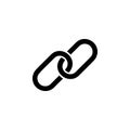 Chain, link icon. Simple glyph, flat vector of Web icons for UI and UX, website or mobile application Royalty Free Stock Photo