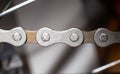 Chain link, macro, industry, bicycle chain Royalty Free Stock Photo