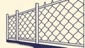 Chain Link Mesh: Detailed Pattern of a Security Fence Structure, vector design Generative AI Royalty Free Stock Photo