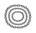 Chain Link Metal Steel. Realistic Chain in Chrome. Silver and Gold Chain Royalty Free Stock Photo