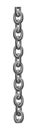 Chain Link Metal Steel. Realistic Chain in Chrome. Silver Chain Isolated