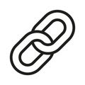 Chain or Link outline icon. Connection vector illustration