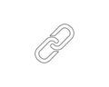 Chain, link outline icon. Vector illustration