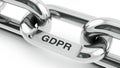 Chain with GDPR link Royalty Free Stock Photo