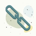 Chain links vector icon on multicolored background Royalty Free Stock Photo