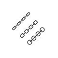 Chain links vector icon on white isolated background. Royalty Free Stock Photo