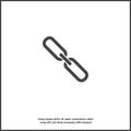 Chain links vector icon on white isolated background. Layers grouped for easy editing illustration Royalty Free Stock Photo