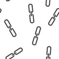 Chain links vector icon on white isolated background seamless pattern on a white background Royalty Free Stock Photo
