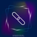 Chain links vector neon light icon. Layers grouped for easy edi Royalty Free Stock Photo