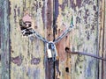 Chain locked old door