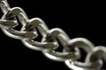 Chain macro over black Royalty Free Stock Photo