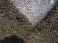 Chain mail armour metal links intertwined