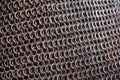 Chain mail texture of rings traditional warrior protection . Soft focus Royalty Free Stock Photo