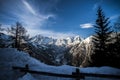 Chain massif mont blanc Royalty Free Stock Photo