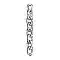 chain metal sketch hand drawn vector