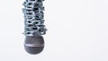 Chain on microphone with copy space on white background Royalty Free Stock Photo