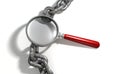 Chain Missing Link Magnifying Glass