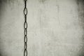 Chain with old concrete wall Royalty Free Stock Photo