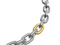 Chain with one golden link